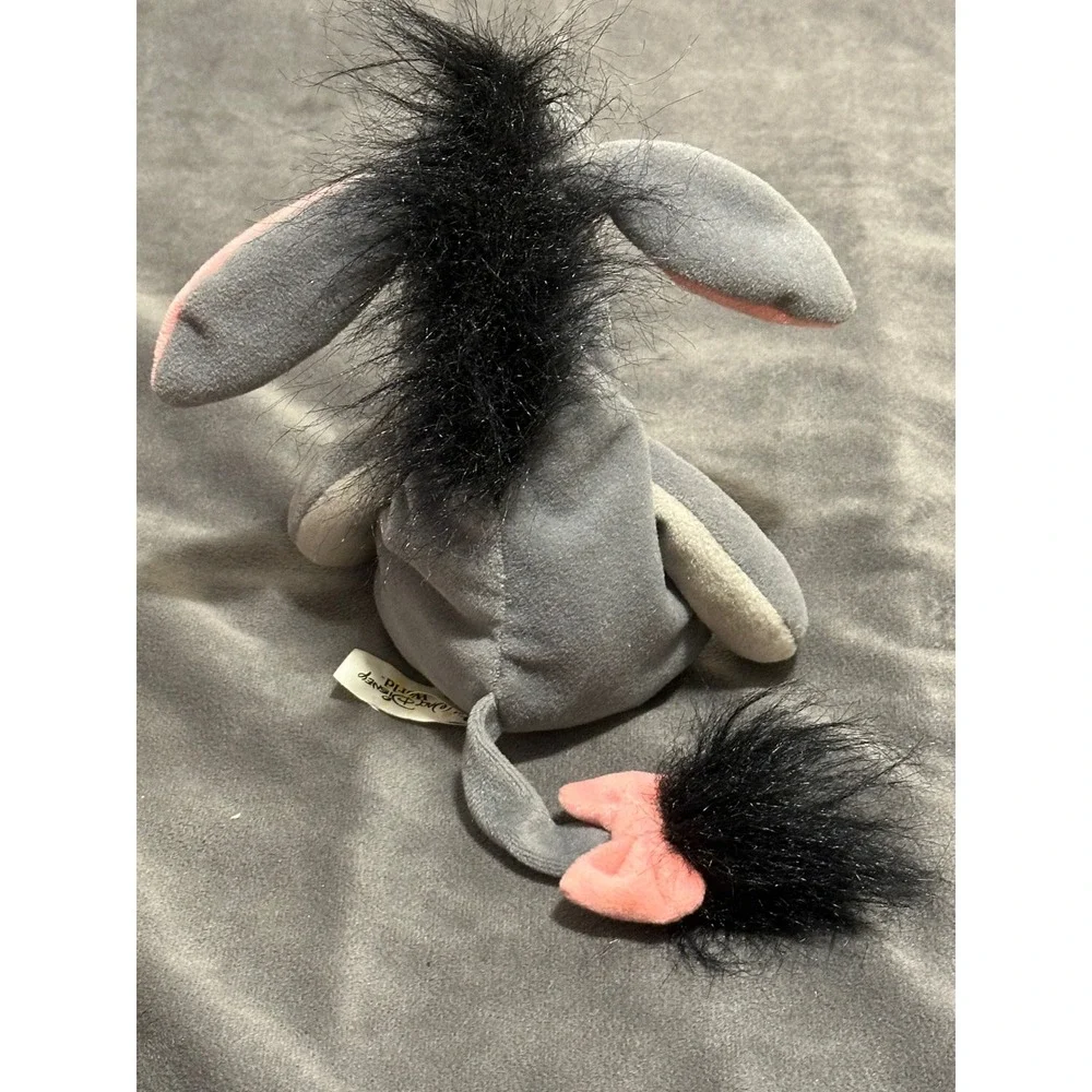 Disney World Eeyore Plush Winnie the Pooh Bean Bag Stuffed Animal Grey 9 inch